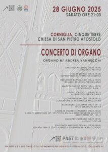 Organo restaurato a Corniglia, protagonista del concerto del 28 giugno